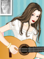 Romantic Guitar Girl